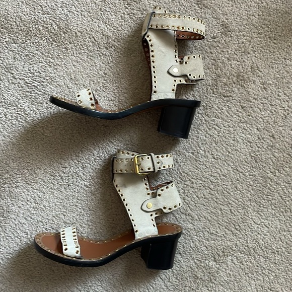 Isabel Marant Jaeryn Ivory suede sandals, size 37 or US 7. - Picture 6 of 14